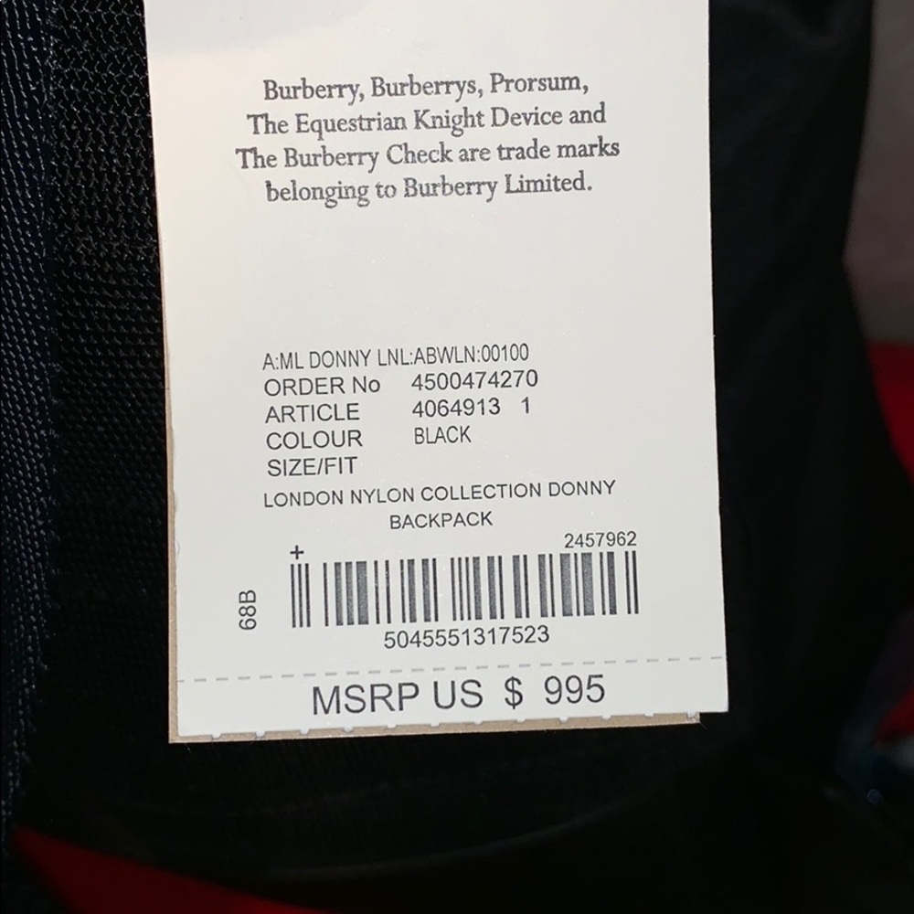 BURBERRY BACKPACK - Picture 4 of 4